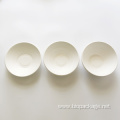 Disposable bagasse white round salad bowls